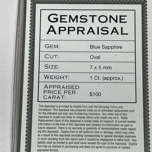 1CT Midnight Sapphire Sophia Fiori Loose Stone - Picture 3 of 3